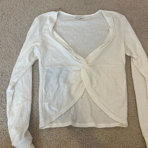 Elegant White Long Sleeve Top